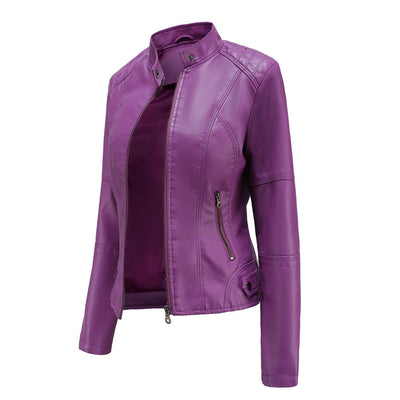 Veste Cuir Végan | Style Motard | Coupe Cintrée
