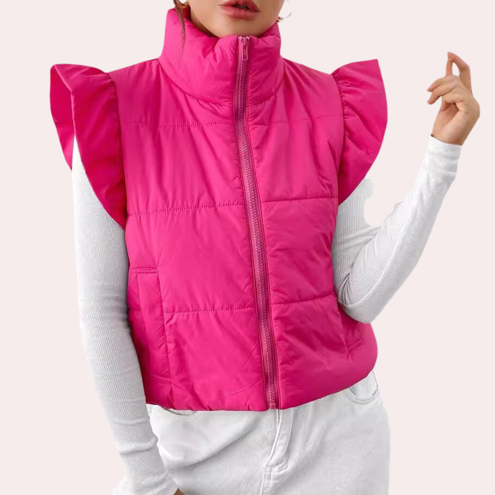 ADA - Gilet Tendance Matelassé Court pour Femmes