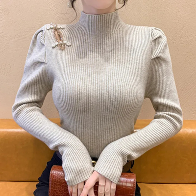 ELYSA - Pull Côtelé Précieux pour Femmes
