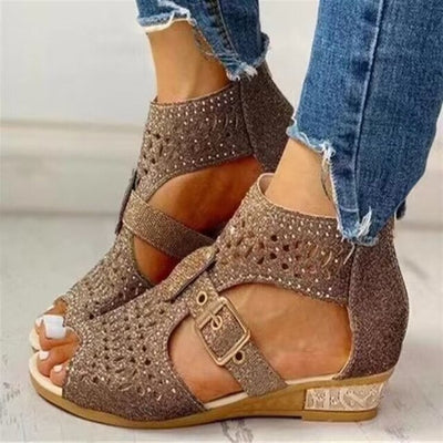 Eva - Sandales orthopédiques élégantes et confortables à talon bas pour femmes
