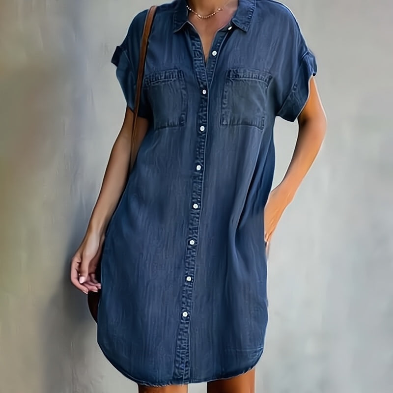 Lena | Robe chemise Manches courtes pour femme | Mini