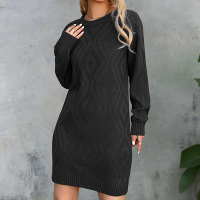 JANNIE - Robe Tricotée à Manches Longues pour Femmes