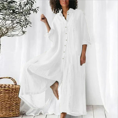Combinaison femme – Coupe oversize – Tissu respirant – Longue – Boutonnée avec poches