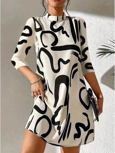 Alanna | Robe Chic manches 3/4 pour femme | Mini