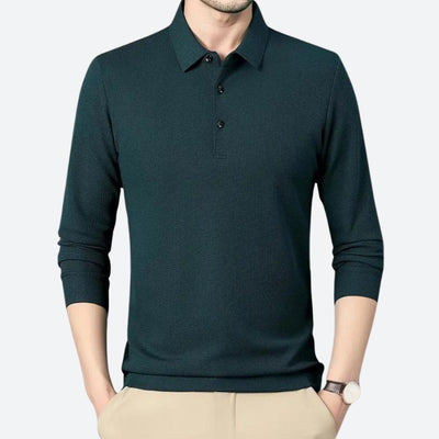 Polo décontracté à manches longues pour hommes - Wystan