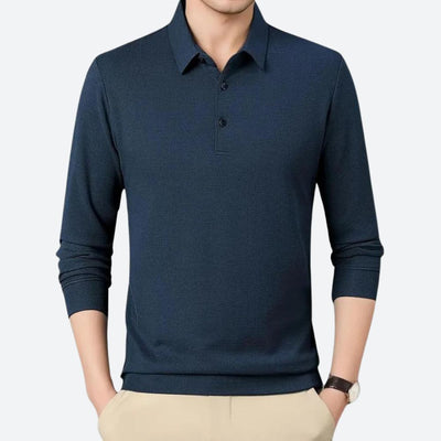 Polo décontracté à manches longues pour hommes - Wystan