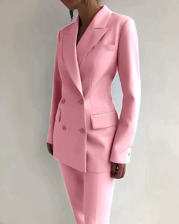 Ensemble deux pièces pour femmes avec blazer et pantalon slim