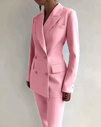 Ensemble deux pièces pour femmes avec blazer et pantalon slim