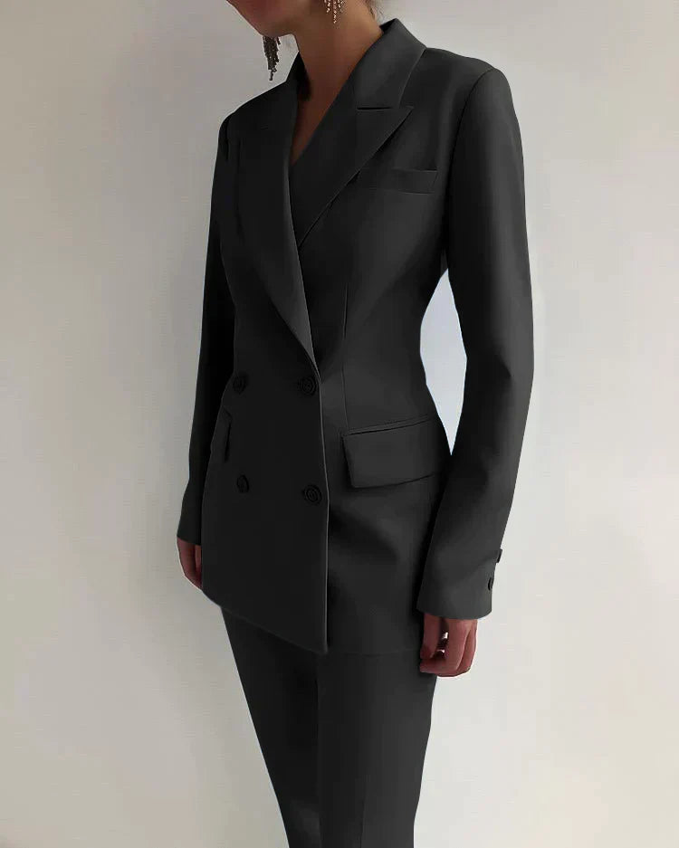 Ensemble deux pièces pour femmes avec blazer et pantalon slim