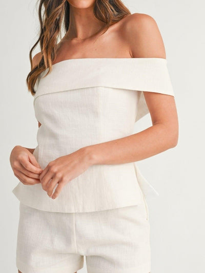 Ensemble deux pièces en coton et lin