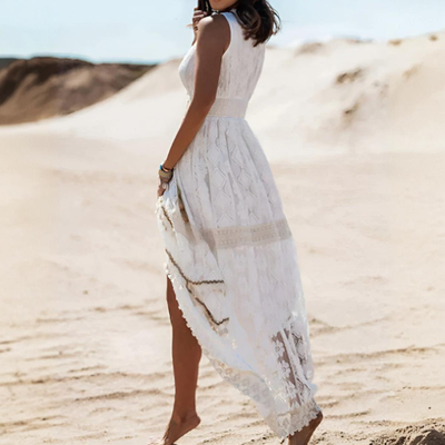 Morgane™ | Robe longue une rêverie estivale en dentelle