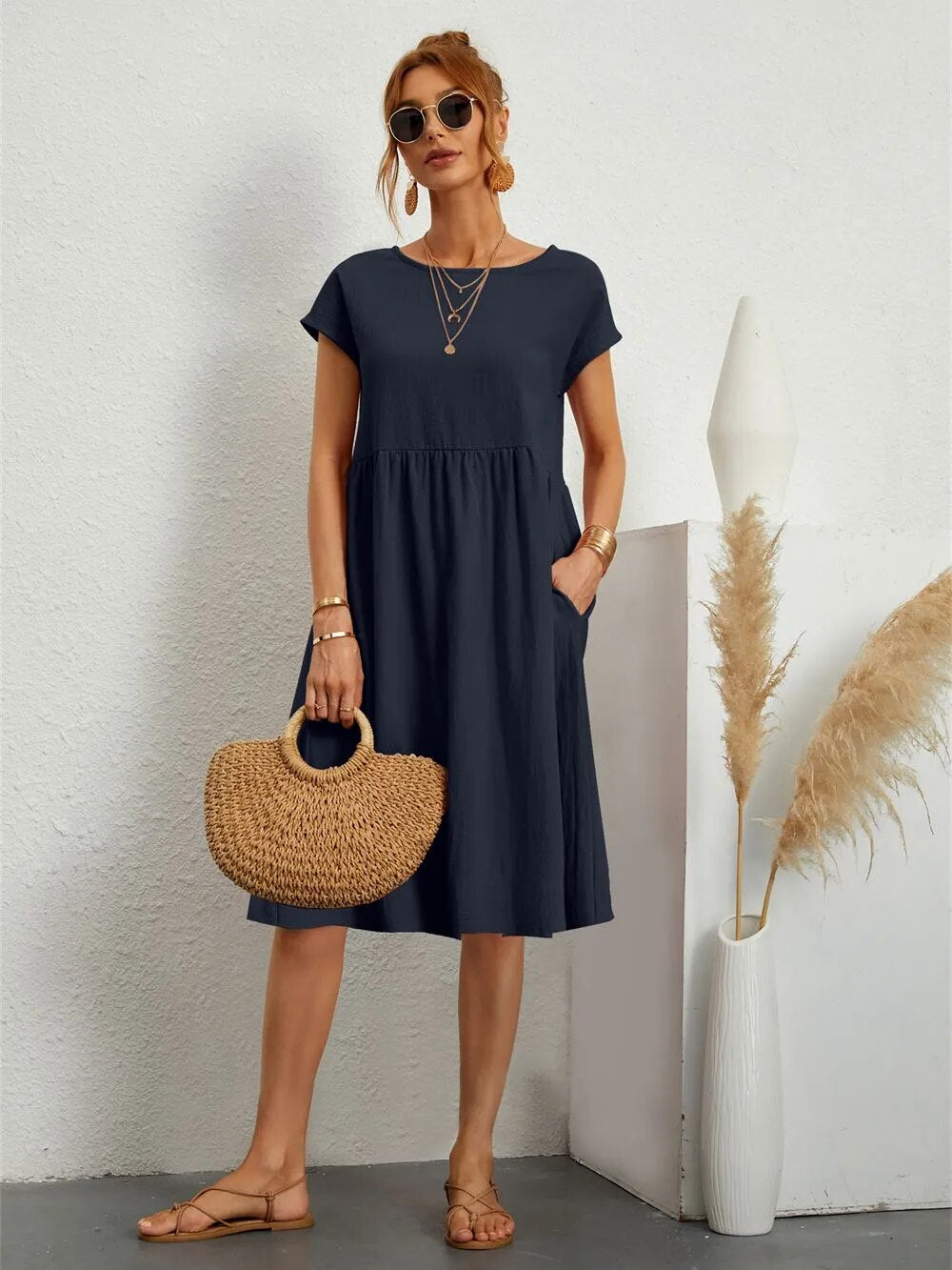 Sol | Robe d'été Simple pour femme | Mini