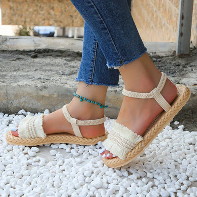 Diana - Sandales d'été élégantes et confortables de couleur beige pour les femmes