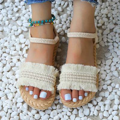 Diana - Sandales d'été élégantes et confortables de couleur beige pour les femmes