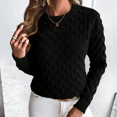 LETICIA - Pull Texturé en Tricot pour Femme