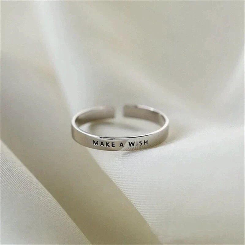 Bague de Souhaits Ajustable en Argent