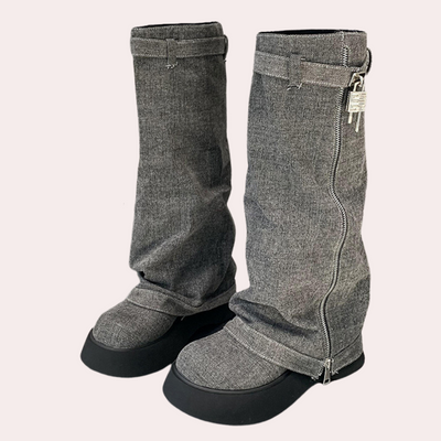 DULCE - Bottes d'Hiver Chaleureuses en Jean pour Femmes