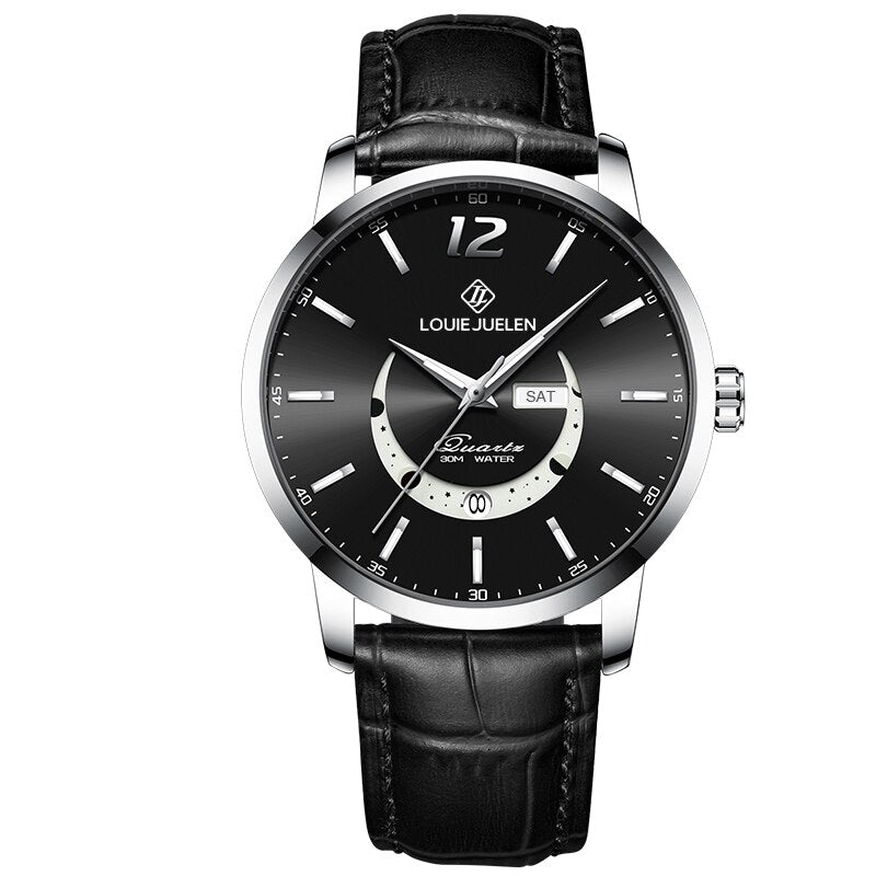Montre Élégante à Phase Lunaire