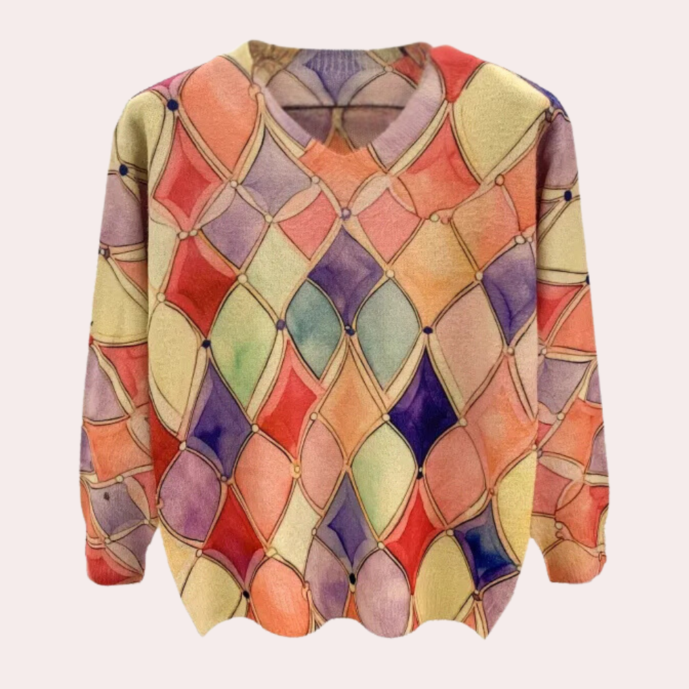 LAUREN - Pull en V Dynamique pour Femmes