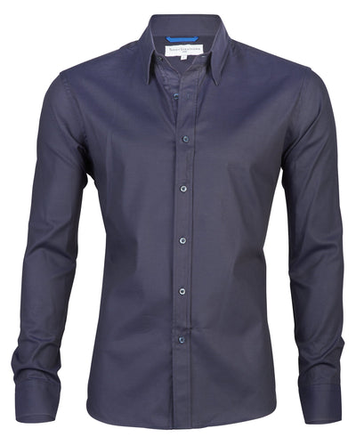 Chemise homme slim – matière respirante – col classique – manches ajustables