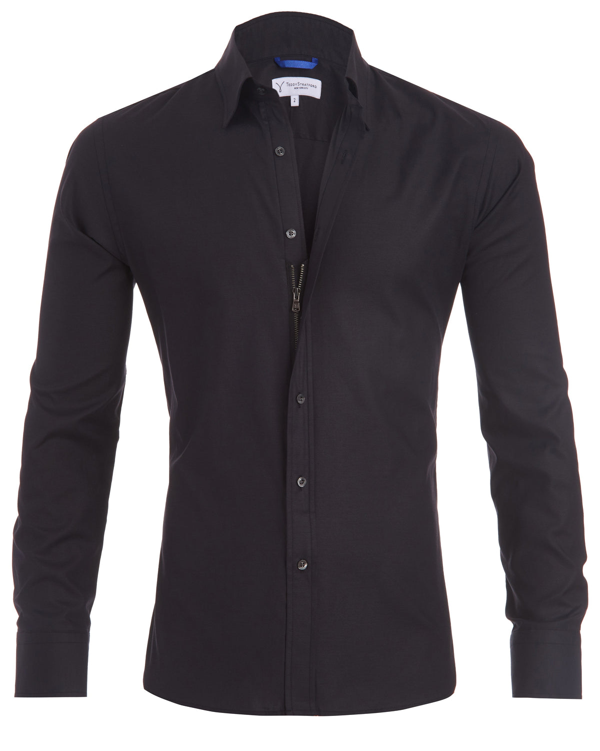 Chemise homme slim – matière respirante – col classique – manches ajustables