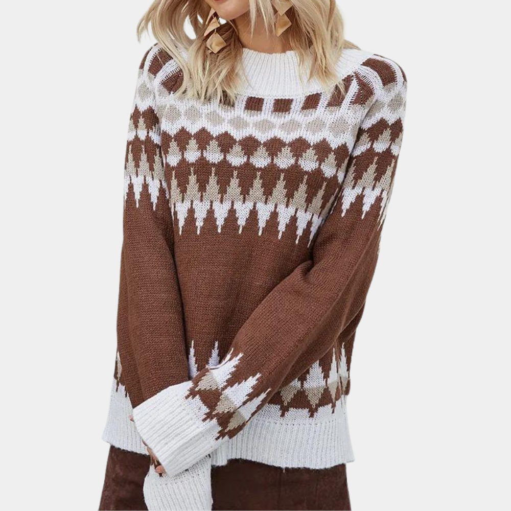 ALLANNA - Pull Chaud Moderne pour Femmes