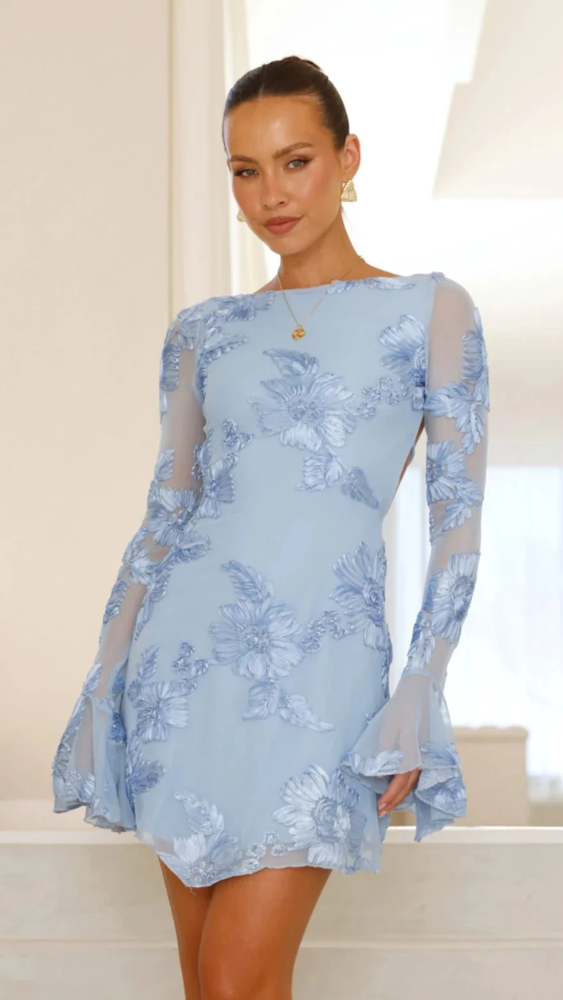 Élodie™ | Robe courte brodée