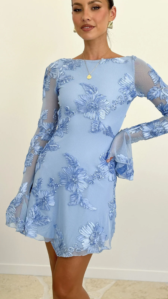 Élodie™ | Robe courte brodée