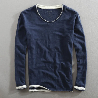 Langarm-T-Shirt aus Baumwolle Kaido