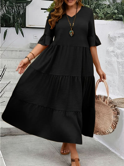 Morgane™| Nena robe col en V Plus Size