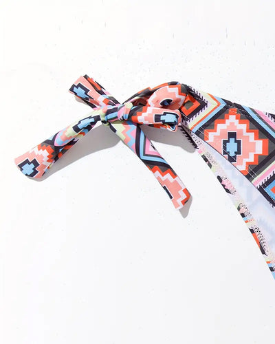 Bikini Deux Pièces Avec Motif Géométrique