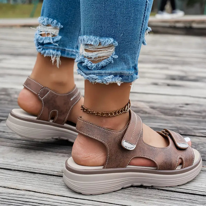 Alia™ - Sandales à Talons Compensés Confortables avec Bride de Cheville