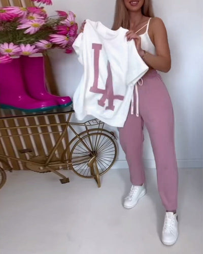Définir Casual Letter Print Sports