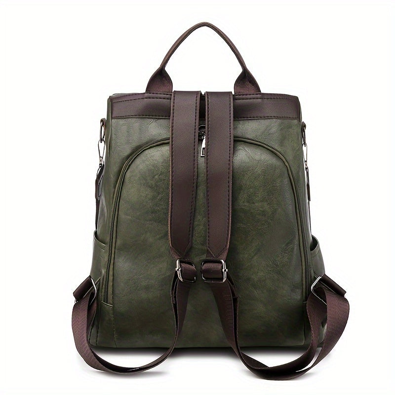 Sac à dos pour femmes en cuir PU végétalien au design sûr