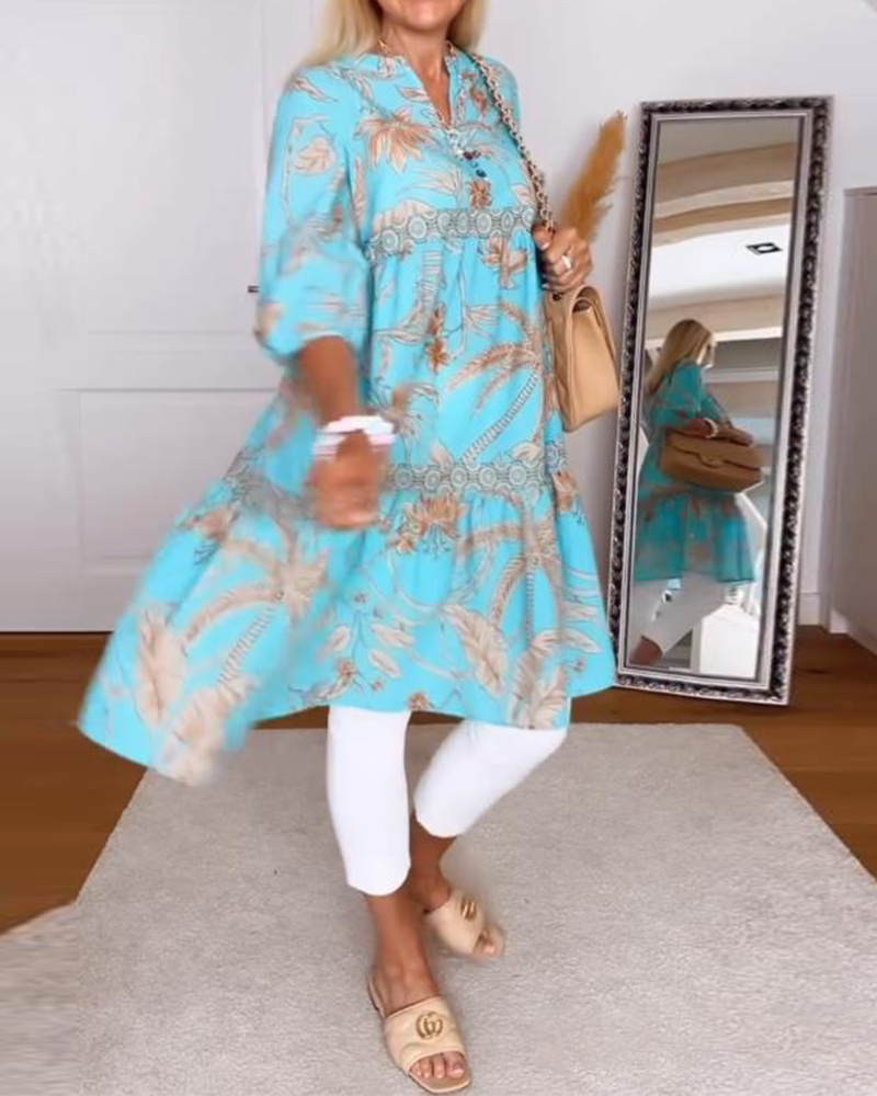 Robe En V Imprimé Polyvalent