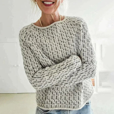 Otilde™ | Pull Élégant Grå