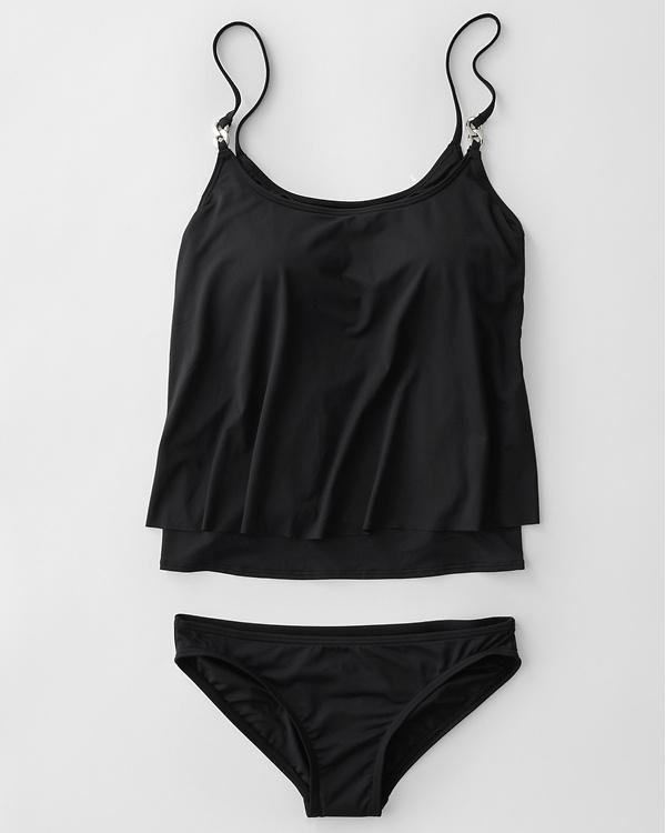 Tankini femme – Coupe décontractée – Bretelles réglables – Tissu respirant fluide