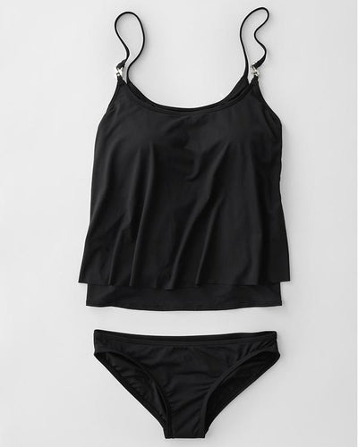Tankini femme – Coupe décontractée – Bretelles réglables – Tissu respirant fluide