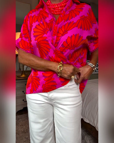 Blouse Mode Col Imprimée