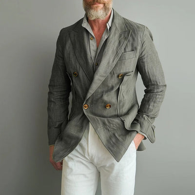 Blazer croisé à revers en pointe