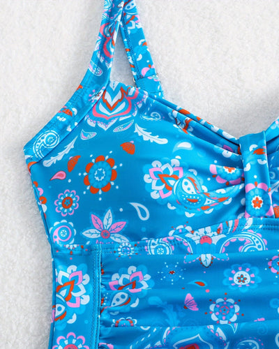 Maillot de bain Veste Plissée Fleurie Une Pièce