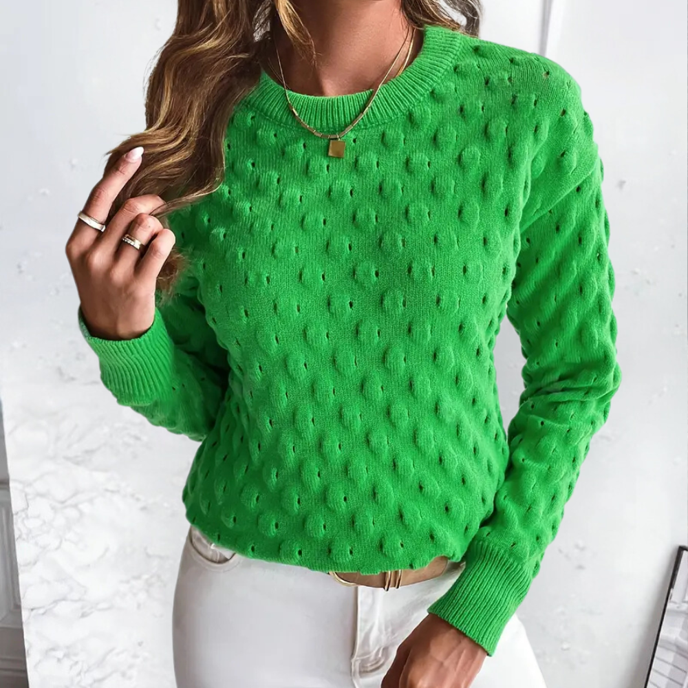 LETICIA - Pull Texturé en Tricot pour Femme