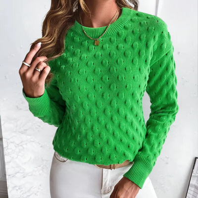 LETICIA - Pull Texturé en Tricot pour Femme