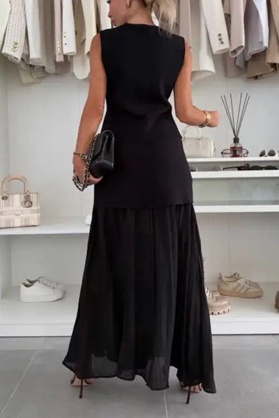 Ensemble jupe et gilet sans manches