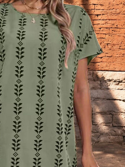 Vivienne - Robe D'Été À Manches Courtes Avec Motif Floral