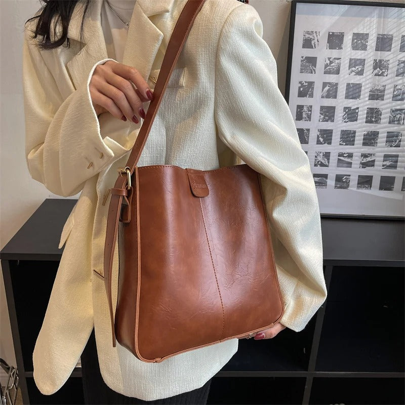 LIEKE™ - SET DE SACS TOTE RÉTRO EN CUIR VEGAN