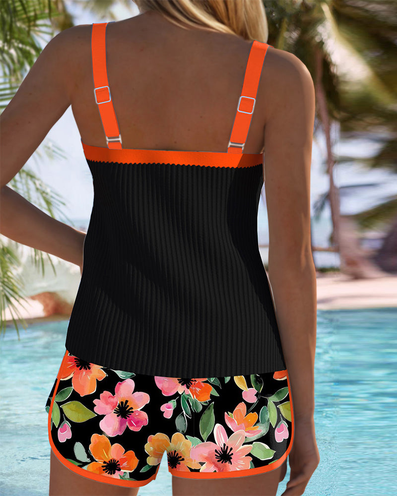 Sandra | Ensemble Tankini Élégant Deux Pièces