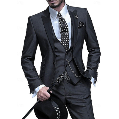 Ensemble en lin pour hommes : veste, gilet et pantalon