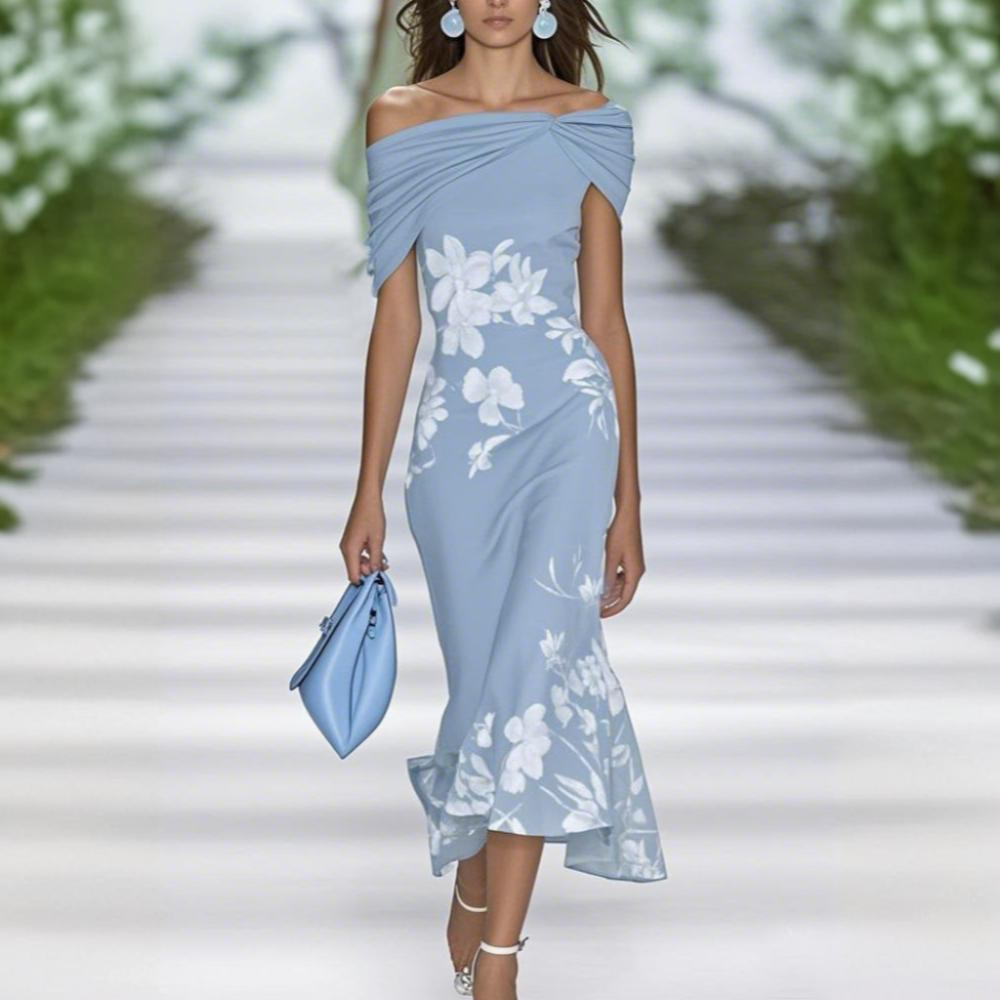 Morgane™ | Robe élégante Orchidée fraîche