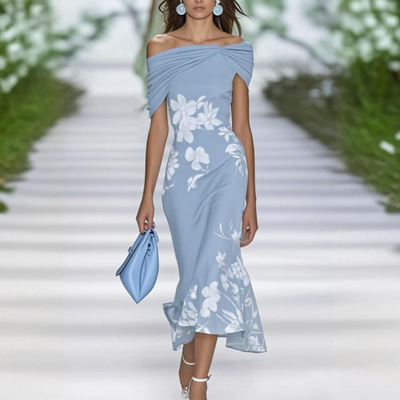 Morgane™ | Robe élégante Orchidée fraîche